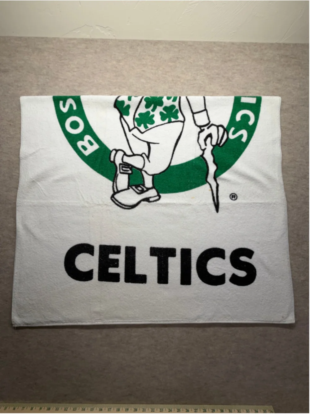 Vintage Boston Celtics Beach Towel White Green NBA Basketball